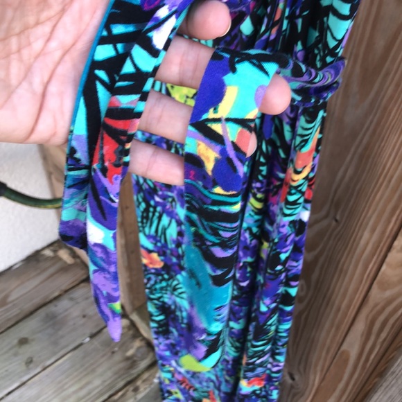 NWOT! - SPENSE Floral Print Side Tie Sleeveless Maxi Dress - Picture 6 of 7